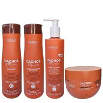 Kit Arvensis Professional Cachos Naturais - Shampoo 300ml + Condicionador 300ml + Ativador de Cachos 300ml + Máscara 250g