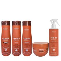 Kit Arvensis Professional Cachos Naturais - Shampoo 300ml + Condicionador 300ml + Co-Wash 300ml + Máscara 250g + Day After 250ml