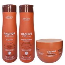 Kit Arvensis Professional Cachos Naturais - Shampoo 300ml + Condicionador 300ml + Máscara 250ml