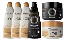 Kit Arvensis Tec Oil 4 Itens + Ativ. Ondulado + Geleia Alta