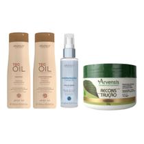 Kit Arvensis Tec Oil Sh Cond + Masc Reconstrução + Argan