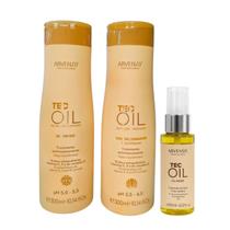 Kit Arvensis Tec Oil - Shampoo 300ml + Condicionador 300ml + Óleo reparador 60ml