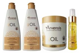 Kit Arvensis Tec Oil Shampoo + Condicionador + Máscara + Finalizador