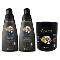 Kit Arvensis Wow Shampoo Condicionador 300ml + Máscara 500g