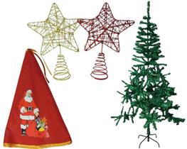 Kit Arvore de Natal Ferro Luxo Pinheiro 1,80cm 320 Galhos