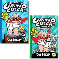 Kit As Aventuras do Capitão Cueca: Em Cores! - Vol. 1 + O Ataque das Privadas Falantes - Vol. 2 Dav Pilkey Kit As Aventuras do Capitão Cueca: Em Cores! - Vol. 1 + O Ataque das Privadas Falantes - Vol. 2 Dav Pilkey