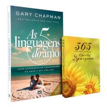 Kit As Cinco Linguagens do Amor + 365 Mensagens Diárias Charles Spurgeon Girassol