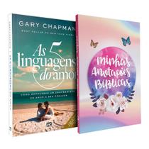 Kit As Cinco Linguagens do Amor Gary Chapmam + Minhas Anotações Bíblicas Borboleta