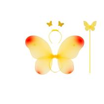 Kit Asa Borboleta Colorida com Varinha e Tiara