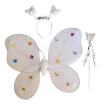 Kit Asa De Borboleta Com Tiara Varinha e Luzes Led Kit Asa De Borboleta Com Tiara Varinha e Luzes Led