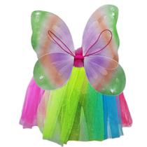Kit Asa de Borboleta e Saia Tule Infantil Colorida Kit Asa de Borboleta e Saia Tule Infantil Colorida