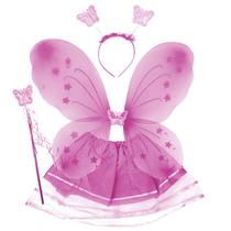 Kit Asa de Borboleta Infantil Saia Tule Varinha e Tiara Kit Asa de Borboleta Infantil Saia Tule Varinha e Tiara