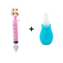 Kit Aspirador Nasal Seringa Lavagem Nasal Bichinhos Divertidos