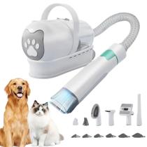 Kit Aspirador Tosa Escovação Grooming Pet Multifuncional Cuidados Com Animais Cães Gatos