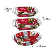 Kit Assadeira Retangular Seletta Marinex 2,1 + 3,5LT + 4,2