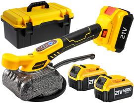 Kit Assentador De Piso Com Duas Baterias 21v Bivolt E Maleta Gorillaz