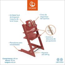 Kit Assento Para Cadeira de Alimentação Infantil Tripp Trapp Vermelho Tijolo - Stokke