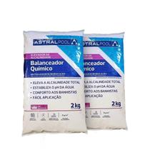 Kit astralpool 2 elevador alcalinidade 2kg para limpeza e manutenção de piscina Kit astralpool 2 elevador alcalinidade 2kg para limpeza e manutenção de piscina
