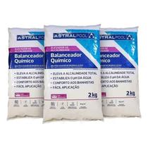 Kit astralpool 3 elevador alcalinidade 2kg para limpeza e manutenção de piscina