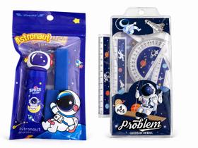 Kit Astronauta: Conjunto 4 Réguas + Borracha com refil Kit Astronauta: Conjunto 4 Réguas + Borracha com refil