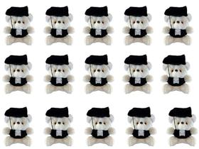 Kit Atacadista 15 Ursos Pelúcia Com Toga - Ideal Para Decorar Cestas Kit Atacadista 15 Ursos Pelúcia Com Toga - Ideal Para Decorar Cestas
