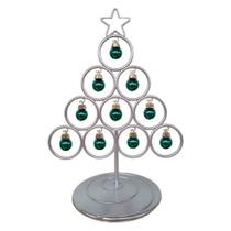 Kit Atacadista 20 Árvore Claus Prestigiosa de 30 cm Prateado