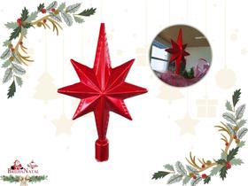Kit Atacadista 5 Ponteiras de Árvore Estrela do Norte de 22 cm - Enfeite de Natal Topo de Pinheiro. Kit Atacadista 5 Ponteiras de Árvore Estrela do Norte de 22 cm - Enfeite de Natal Topo de Pinheiro.