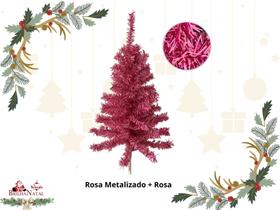 Kit Atacadista com 5 Pinheirinhos de 90 cm Para Decoração Natalina - Árvore Colorida de Natal.