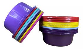 Kit Atacado 10 Bacia Canelada Pequena 1,4l Cores Sortidas Kit Atacado 10 Bacia Canelada Pequena 1,4l Cores Sortidas