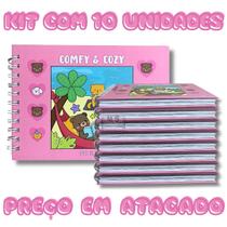 KIT ATACADO 10 LIVROS Comfy E Cozy Goods Pink Para Colorir Rosa CAPA DURA 96 páginas com 48 ilustrações