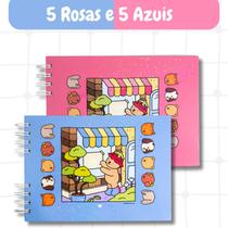 Kit Atacado 10 Livros de Colorir Bob Goods Capa Dura Holográfica com 50 Paginas