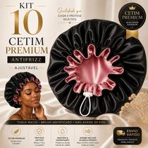 Kit atacado 10 touca/ de cetim PREMIUM / dupla face / antifrizz / revenda e lucre Kit atacado 10 touca/ de cetim PREMIUM / dupla face / antifrizz / revenda e lucre