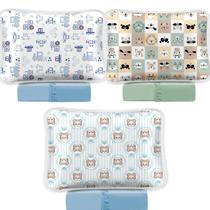 Kit Atacado 3 Jogos Berço Americano 100 Algodão Fronhas Estampadas e Lençol Liso Premium