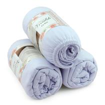 Kit Atacado 3pçs para Revenda Queen Size Saia Fit Box Liso Branco Kit Atacado 3pçs para Revenda Queen Size Saia Fit Box Liso Branco