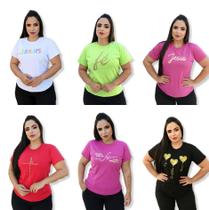 Kit Atacado 5 Camisetas T-shirt Frases Evangélicas - Ricardo Store