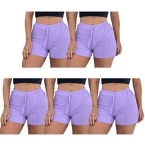 Kit Atacado 5 Shorts PMC Canelado Feminino