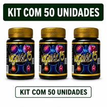 Kit atacado 50 Frascos de Vegetal 15 com 15 Cápsulas Suplemento Alimentar 500mg