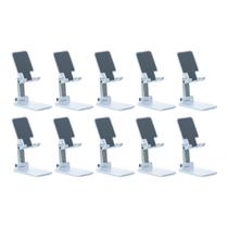Kit Atacado 50 Suporte Tripé Mesa Celular Retratil Portátil Movel Tablet iPad Iphone Android Smartphone Cor:Branco Kit Atacado 50 Suporte Tripé Mesa Celular Retratil Portátil Movel Tablet iPad Iphone Android Smartphone Cor:Branco