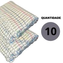 Kit Até 10 Panos Chão Listrado Grande 65X43Cm Alta Absorção