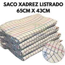 Kit Até 10 Panos De Chão Listrado Grande 65cm x 43cm Limpeza Geral Quadriculado Duplo Alta Absorção