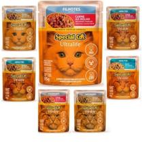 Kit até 10 saches special cat ou special dog ultralife sabores variados