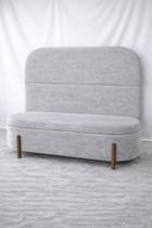 Kit Atenas Cabeceira de Cama Box Orgânica e Recamier Calçadeira Baú Queen 160 cm Suede Prata Eli Móveis e Decoração Kit Atenas Cabeceira de Cama Box Orgânica e Recamier Calçadeira Baú Queen 160 cm Suede Prata Eli Móveis e Decoração