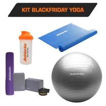Kit Athletic Yoga Bola + Tapete + Kit Yoga + Coqueteleira