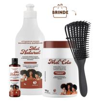 Kit Ativador 1L +Mel Cola 1kg +Óleo Mel Natural 60ml Trihair