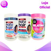 Kit Ativador Cachos Intensos + Creme para Pentear Cacho Intensos + Gelatina 3 em 1 - 1kg