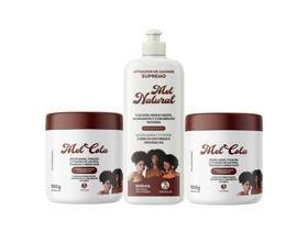KIT Ativador Mel Natural 500G + 2Un Mel Cola Trihair 500G