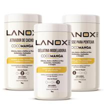 Kit Ativador + Mousse + Gelatina CocoManga Lanox Pro Trihair