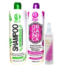 Kit Ativo Progressiva Matizadora Organica Juca 2x1l + Fluido Capilar Mairibel 300ml Kit Ativo Progressiva Matizadora Organica Juca 2x1l + Fluido Capilar Mairibel 300ml