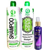 Kit Ativo Progressiva Organica Juca 2x1l+ Fluido Capilar Matizadora 300ml Mairibel