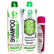 Kit Ativo Progressiva Organica Juca 2x1l+ Reparador Fios 300ml Mairibel